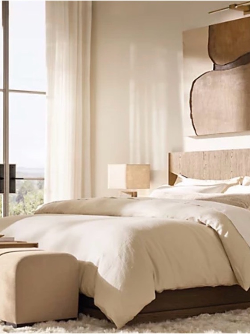 RH Restoration Hardware Italian Heritage Washed Linen Bedding Set * Queen * New